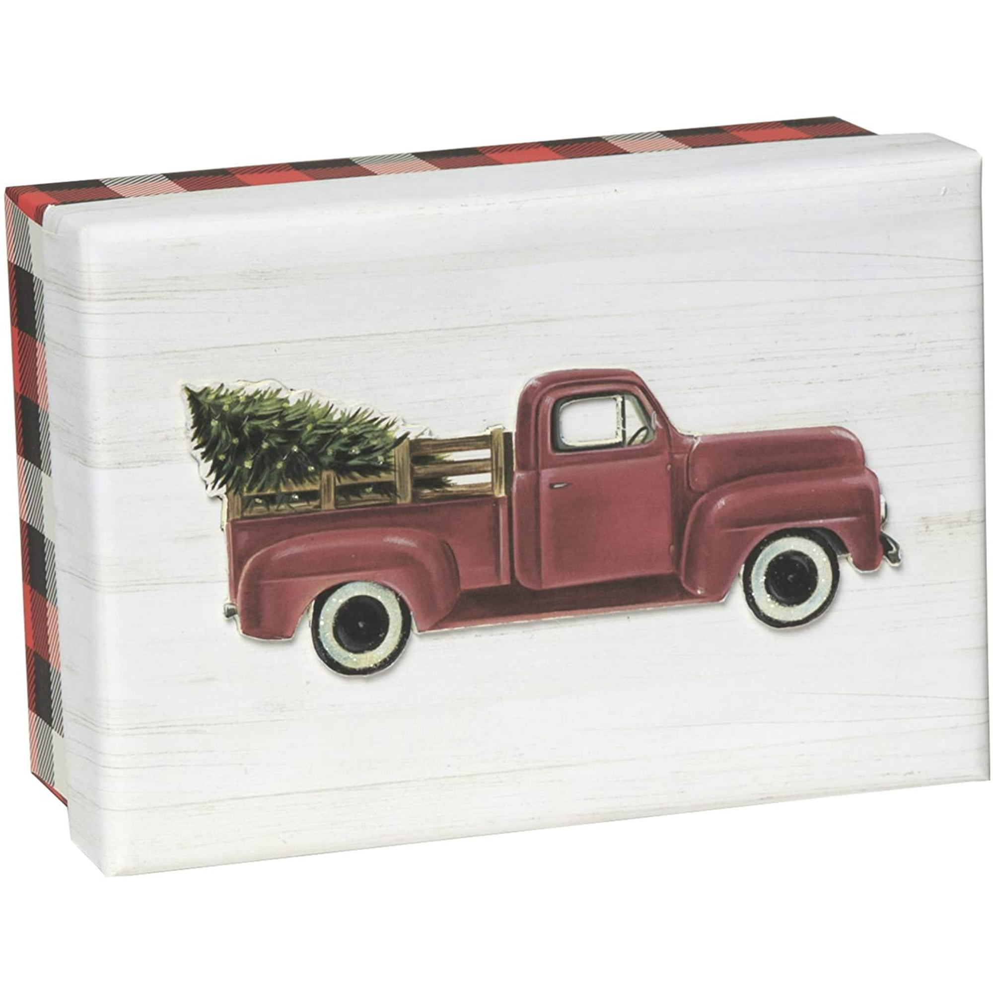 Red Truck Gibson 15-Count Keepsake Boxed Christmas Cards C.R JXB56-17488 